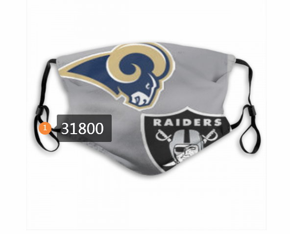 NFL Oakland Raiders  1552020 Dust mask with filter->nfl dust mask->Sports Accessory